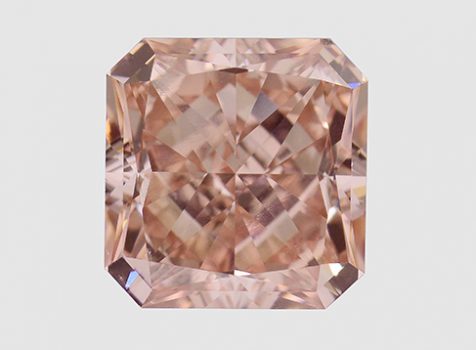 大顆的粉橘色CVD合成鑽石Large Pinkish Orange CVD Synthetic Diamond