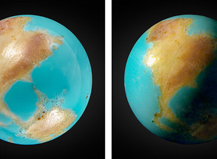 具地球圖案的土耳其石 Turquoise Planet Earth
